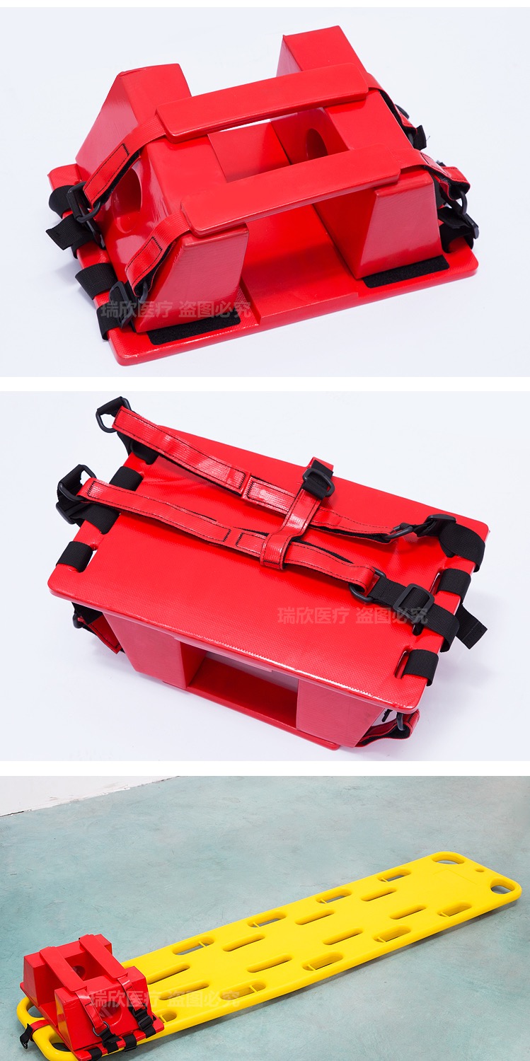 Emergency Rescue Red NBR Head Immobilizer for Stretcher Durable Device