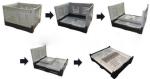 1200x1000x810 plastic turnover box industri wholesal collaps stackable plastic