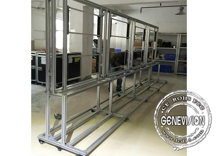 Narrow Bezel Digital Signage Floor Stand 49" 55" 65" Video Wall High Brightness