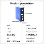 CATL 530AH 3.2V Lipo Battery Long Cycle Life High Energy Density