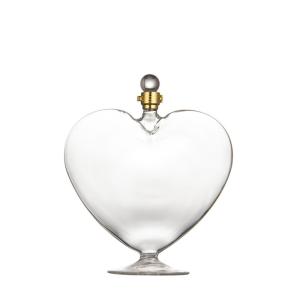 China Lead Free Screw Cap Heart Shaped Glass Wine Bottles factory