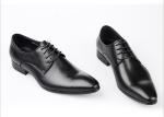 Romantic Soft Leather Men'S Wedding Dress Shoes Pure Color Brush Off British
