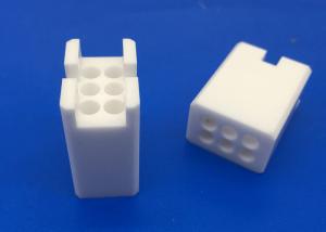 China Insulation Zirconia Ceramic Guide Blocks Connector Seat With Holes / Ceramic Fittings factory