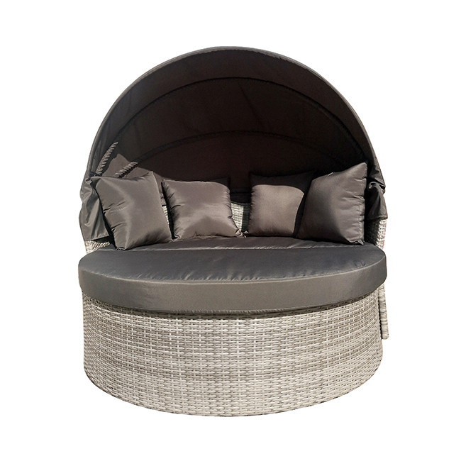 PE Rattan Garden Lounge Chair Sofa Furniture Chair Daybed Lying Bed Beach