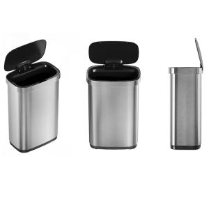 China Sensor Automatic Electric Touchless Smart Garbage Trash Can Stainless Steel Dust Bin Dustbin for Business 30*30*74.2cm factory