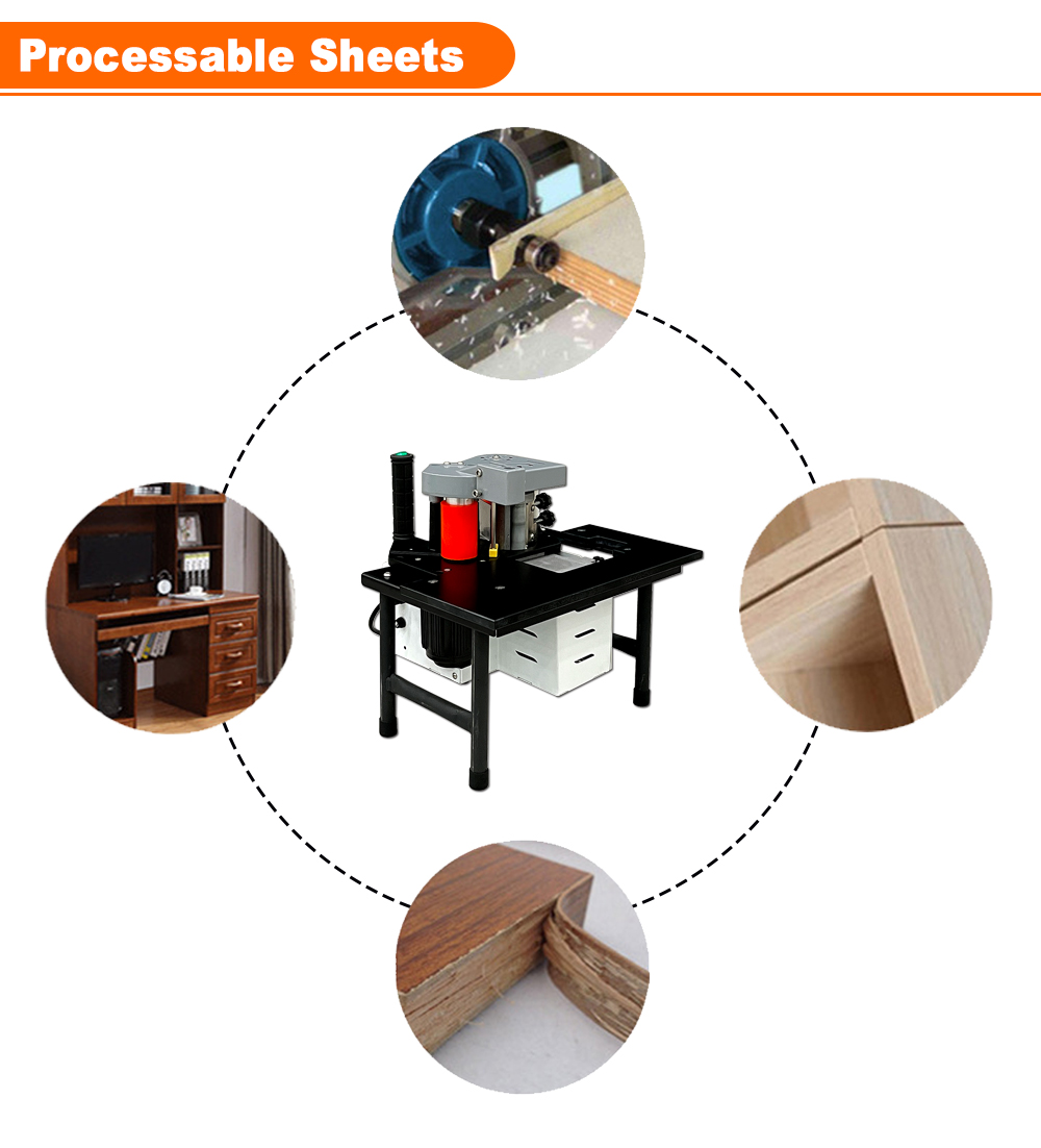 PVC Curve and Straight Mini Portable Edge Bander Manual Edge Banding Machine
