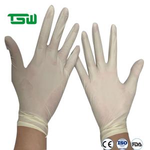 China 100% latex 230mm Disposable Examination Gloves For Clinics factory