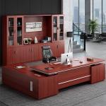 Large Modern Office Desk and Chair Combination for President Manager Office