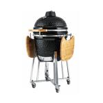 Black Ceramic BBQ Grill 21inch Large Kamado Grill