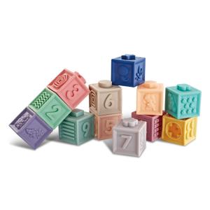 China Kids Stacking Toy Puzzle Educational Baby Hard Silicone Building Blocks factory