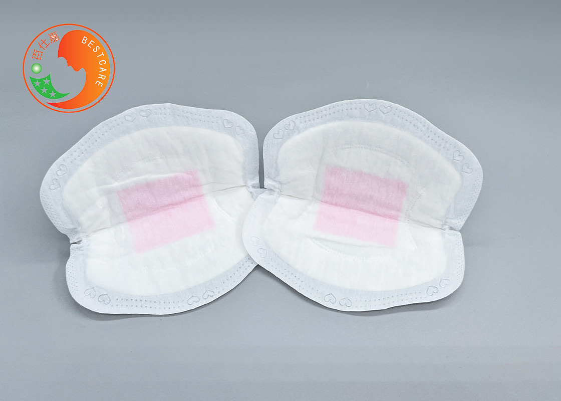 Pink Inner Core Disposable Nursing Pads Anti Bacteria Fast Absorbing Breast Milk