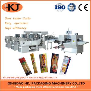 China Three Servo Motor Control Rice Noodle Machine Pillow Plastic Bag Packing Type factory