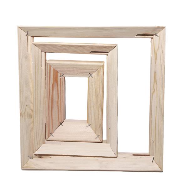 Pine Wood Canvas Stretcher Frames , Acrylic Painting Stretcher Bars Precision