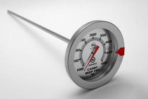 China Standard Stainless Steel Body Candy Deep Fry Thermometer Long 150mm Probe Design factory