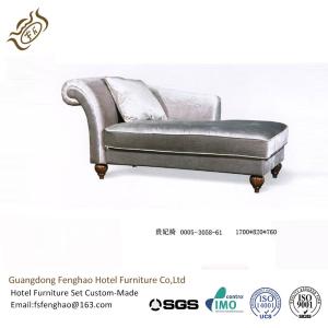China Moden Leisure Velvet Chaise Lounge Chair For Hotel Living Room factory