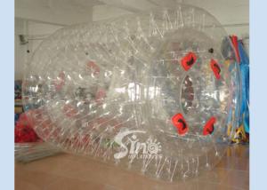 China 2.6m cylinder shape PVC inflatable water roller ball for kids pool and lake entertainment factory