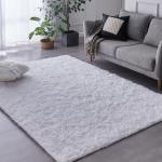 9mm Thick Large Fluffy Shag Living Room Area Rugs for Home Hotel Bathroom and