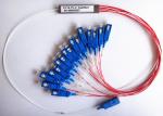 1×16 PLC Singlemode Fiber Optic Splitter with Steel Tube Package