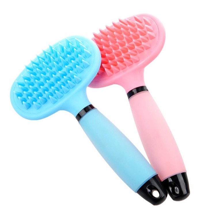 Safe And Soft Dog Hair Brush , Silicone Pet Short Hair Dog Brush Bathing Products