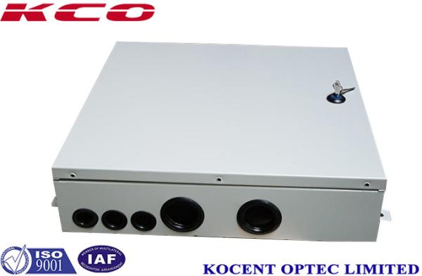 Indoor FTTH FTTB Fiber Optic Terminal Box 4 Cable Ports Steel Tape Material KCO