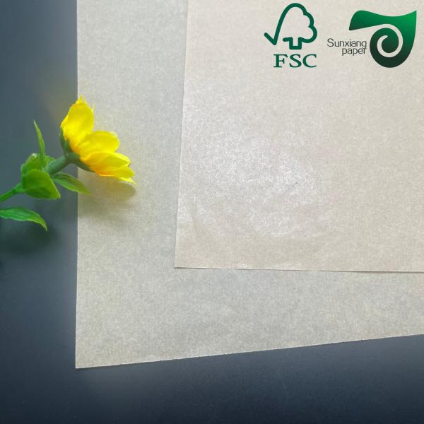 FSC Certified Food Grade Silicone Oil Paper 40gsm 50gsm Greaseproof High Temperature Resistant