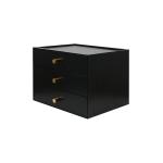 Desktop Jewelry Drawer Box Metal Makeup Organizer Sundries Case