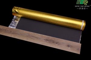 China EVA Acoustic Laminate Flooring Underlayment 110kg/M3 Golden Foil 3mm ISO factory