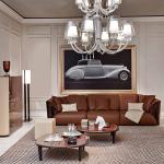 Genuine Leather Modular Corner Lounge 1.8m PU Luxury Living Room Furniture Sets