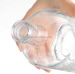 Custom Make Transparent 700ml 750ml Vodka Bottle with Super Flint Glass Base
