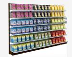 Anti Rust Convenience Store Shelving Units / Supermarket Display Racks