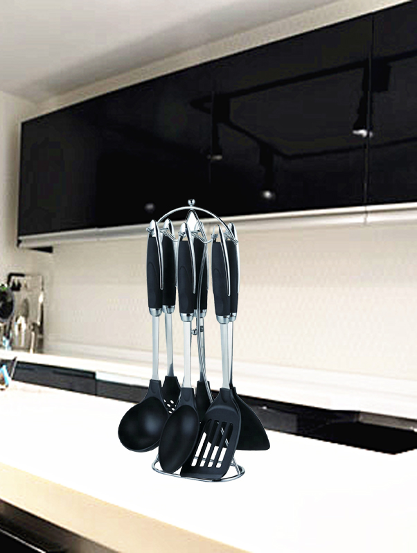 Non-stick 7 Pcs Nylon Cooking Tools Set Solid and Durable for Eco-friendly Kitchen