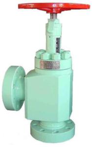 China Jlk52-35 Right Angle Type Manual Choke Valve Alloy Steel Material Flange Connection factory