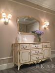 Dining Room Furniture Silver Finish Solid Wooden Cabinet FVC-188