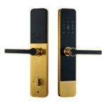 Anti Peep Smart Fingerprint Door Lock Aluminium Alloy Touch Screen Front Door