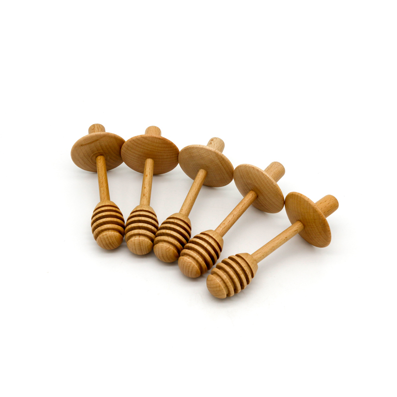 Customized Logo Wooden Muddler Individually Wrapped Wedding Party Honey Dipper Sticks