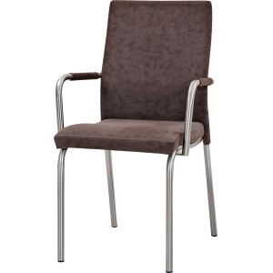 Various Color PU Plastic Leather Chairs With Armrest 4pcs/2ctns 580*445*950mm