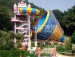 Super Tornado Fiberglass Water Slides With 14.6m Platform Height