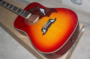 China 2018 New Cherry Red Chibson Dovo acoustic guitar Cherry burst GB dove electric acoustic guitar Red Dovo acoustic factory