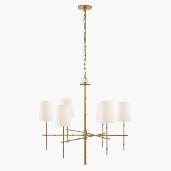 S 5161 Grenol Medium Modern Bamboo Chandelier Bronze / Polished Nickel / Hand
