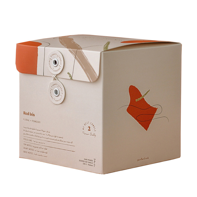 Custom Logo Candle Shipping Packaging Boxes Folded Paper Packaging
