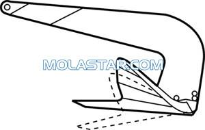 China Hot Dip Galvanized Stainless Steel Molastar Bruce SS Anchor Offshore Anchor Easy Handling Steel Anchor For Marine factory