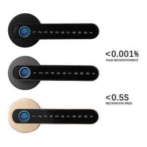 China BLE Fingerprint Door Knob Keyless Electronic Door Knob For Room Apartment factory