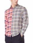 Checked Buttoned Cuffs Mens Casual Linen Shirts Long Sleeve Fast Dry