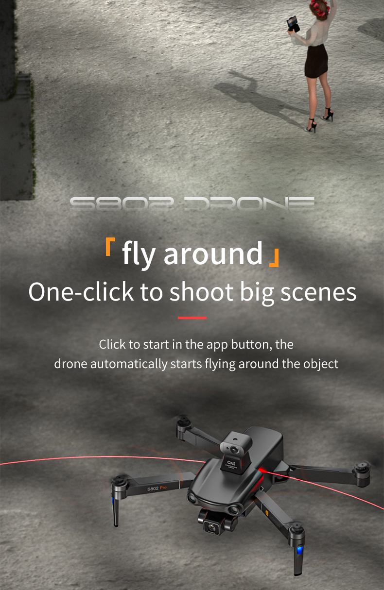 S808 Drone 360 Obstacle Avoidance Brushless Three-axis Eis Anti-shaking Ptz 8k Ultra-clear Aerial Photography Gps Rc Aircraft