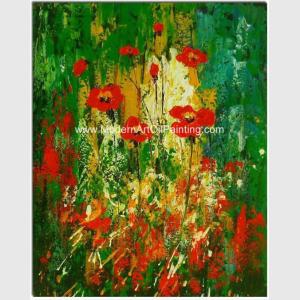 China Colorful Abstract Floral Painting Hand - Painted With Texture Customized Size Or Color factory
