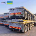 3 And 4axel 40ft 50ft 60ft Container Flatbed Trailer Tanzania Used Flatbed Semi