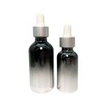 Electroplated Rose Gold Boston Round Bottle 30ml 60ml For Cosmetics