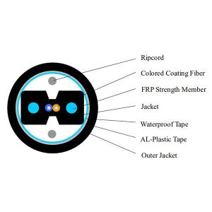 China Aerial Armour FTTH Drop Cable 6.8mm Diameter Colored For Distribution System factory