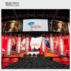 China High Contrast Ratio Curved LED Video Wall Seamless Assembly Easy Installation factory