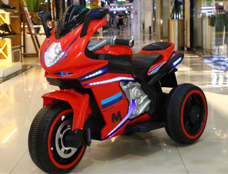 2-8 Years Old Kids Ride On Motorcycle with Music and Light/12V Rechargeable Battery